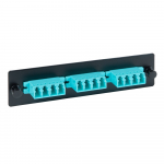 LC-LC Fiber Optic LGX Compatible Adapter Panel Aqua