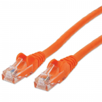 Network Cable, Cat5e, UTP 0.5 ft., Orange