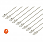 Cat6 U/UTP Network Patch Cable 0.5 ft Gray 10-Pack
