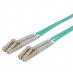 Fiber Optic Patch Cable, Duplex, Multimode, Aqua