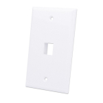 1-Outlet Keystone Wall Plate Flush Mount White
