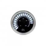 LED Analog Bargraph Oil Pressure Gauge, White