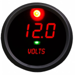 LED Digital Voltmeter, 2-5/8", Black Bezel