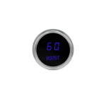 Boost LED Digital Gauge in Chrome Bezel Blue