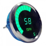 LED Memory Speedometer 3-3/8", Chrome Bezel