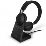 Evolve 2 65 Stereo Headset w/ Desk Stand, Black