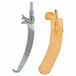 16" Double Hook Saw Blade, Leather Scabbard