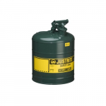 Steel Safety Can for Oil, 5 Gallon, Green