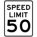 Speed Limit Sign 36x48", 4 LEDs