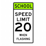 Speed Limit Sign 36"x72", 8 LEDs