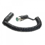Male XLR to Right Angle Female XLR Coiled Cable, 4"