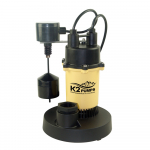 1/2 HP Submersible Sump Pump, Tethered Switch