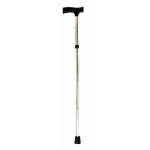 Folding Cane in Silver with Luxury Handle