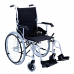 Wheelchair, Elevating Legrest in Silver