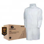 KleenGuard A10 Light Duty Lab Coat, White, 2XL