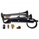 Black Air Horn with Mounting Bracket