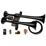 Black Air Horn with Mounting Bracket