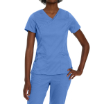 ProFlex Ceil Blue Wrap Neck Top, XXL
