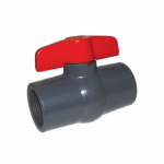 1" Pipe, Full Port, PVC Miniature Ball Valve