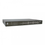 28-Port Fast Ethernet PoE Switch Outputs 390W