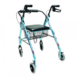 Walkabout Lite Four-Wheel Rollator, Aqua