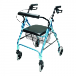 Walkabout Lite Four-Wheel Rollator, Blue