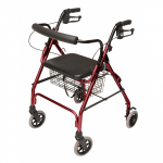 Walkabout Four-Wheel Rollator, Burgundy