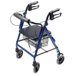 Walkabout Four-Wheel Hemi Rollator, Blue