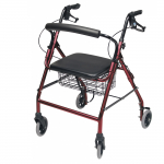 Walkabout Four-Wheel Rollator, Burgundy