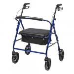 Walkabout Four-Wheel Rollator, Blue