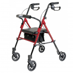 Set n' Go Adjustable Rollator, Burgundy