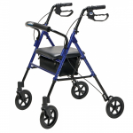 Set n' Go Wide Adjustable Rollator, Blue