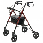 Set n' Go Adjustable Rollator, Burgundy