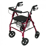 Walkabout Four-Wheel Rollator, Burgundy