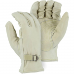 Heavy Duty Cowhide Drivers Gloves, Beige, L