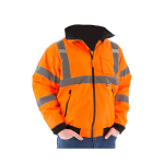 Hi-Viz Waterproof Jacket, Fleece Liner, L