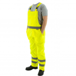 Hi-Viz Waterproof Bib Overall, Yellow, L