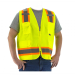 Hi-Viz Surveyors Vest, DOT Striping, L