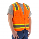 Hi-Viz Surveyors Vest, DOT Striping, L