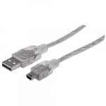 USB 2.0 Type-A Male to Type Mini-B Male 6' Cable