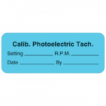 Calibration Label "Calib. Photoelectric Tach."