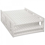 White 9.3" x 13.3" x 3.6" 10-13mm Monster Tube Rack