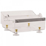 Acrylic 12-Roll Label Tape Dispenser with Blade