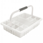 White Phlebotomy Tray with 13mm Tube Rack