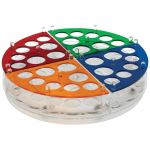 Acrylic 10" x 10" x 2" Rotating Vial Rack