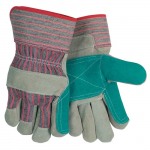 Split Leather Jointed Double Palm Work Gloves, L