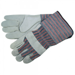 Long Gauntlet Split Leather Palm Work Gloves, L
