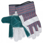 B Grade Split Leather Double Palm Work Gloves, XL