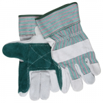Safety Split Leather Double Palm Work Gloves, L