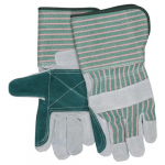 Gauntlet Split Leather Double Palm Work Gloves, L